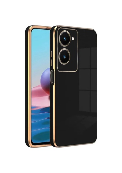 Vivo Y18 Kılıf Volet Silikon - Siyah Çokrenkli