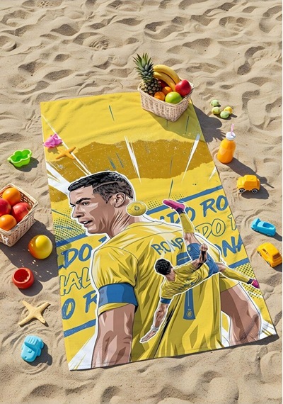 Ronaldo Çocuk Plaj Havlusu Renkli