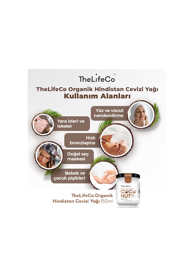 The LifeCo Organik Hindistan Cevizi Yağı 150 ML