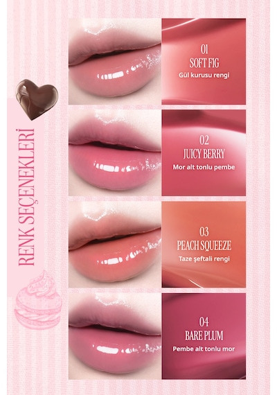 Dolgun Görünüm Kazandıran, Parlak, Besleyici, Renkli Dudak Serumu Clıo Glaze Lip Serum 08 Nougat Choco
