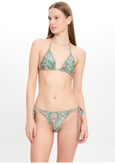 Toosalty Kadın Çok Renkli Etnik Desenli Üçgen Bikini Takımı 25sw007st Çok Renkli
