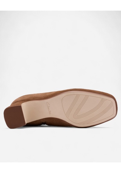 Clarks Fernie Zip Walnut Suede, M 3 Kadın Kahverengi Bot 26182938 kahverengi
