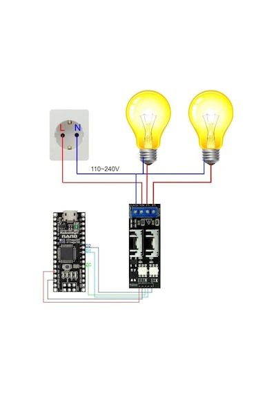 Ac Voltaj Ayarlayıcı Dimmer Modülü 110-400v 2 Kanal