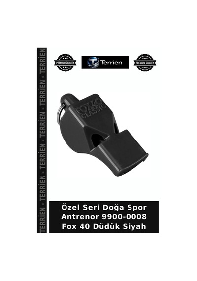 Özel Seri Doğa Spor Antrenor 9900-0008 Fox 40 Düdük Siyah