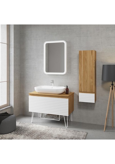Denko Taylan 30 Cm Mdf Beyaz Banyo Boy Dolabı Beyaz Denko Taylan 30 Cm Mdf Beyaz Banyo Boy Dolabı Beyaz