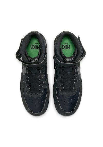 Nike Air Force 1 Mid Halloween Black Leather Sneaker Siyah Deri Günlük Spor Ayakkabı Dq7666-001 Nike Air Force 1 Mid Halloween Black Leather Sneaker Siyah Deri Günlük Spor Ayakkabı Dq7666-001