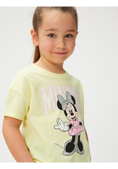 Koton Minnie Mouse Tişört Lisanslı Pamuklu Sarı 3smg10146ak 3SMG10146AK152 Sarı