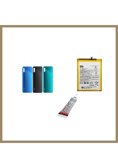 Kahveci.store Redmi 9a Arka Batarya Kapağı ,batarya Ve B7000 Yap 22 Çok Renkli