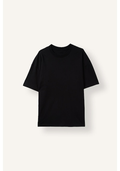 Defacto Bisiklet Yaka Loose Fit Kısa Kollu Tişört I7899ax26aubk81 Siyah-bk81