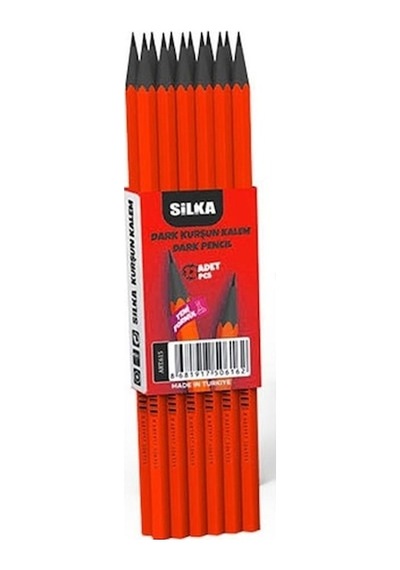 Silka Dark Hb Grafit Kurşun Kalem - 3'lü Set Siyah