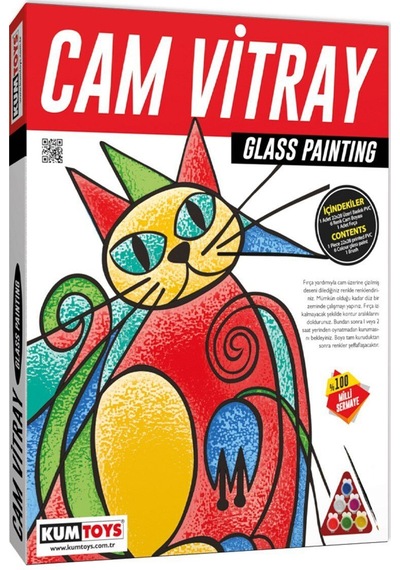 5001 Kumtoys Cam Vitray - Glass Painting / +6 Yaş Çok Renkli