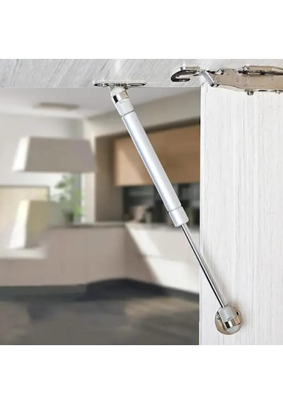 1 Adet Dolap Kapak Gazlı Amortisörü Pistonu Mutfak Dolabı Kapağı Hidroliği 100n 27cm Açık Gri