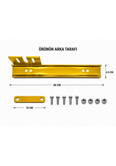 Sarı Jdm Metal Plakalık Üniversal Uyumlu 0