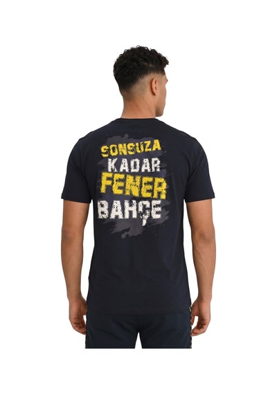 Fenerium Fenerbahçe Erkek Tribün Sonsuza Kadar Oversize T-shirt Uv Kutu Lacivert - Kırmızı