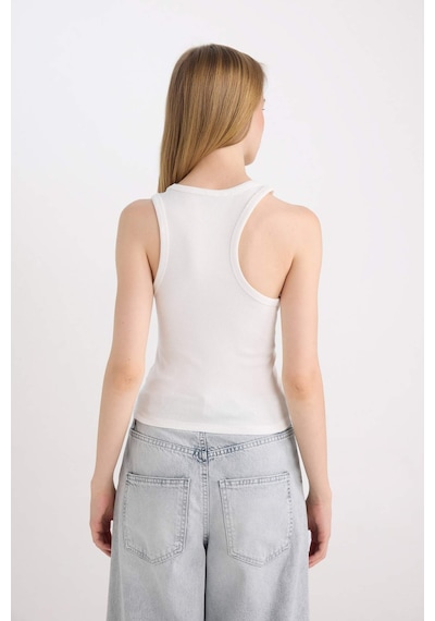 DeFacto Fitted Asimetrik Fitilli Kaşkorse Atlet C7659AX24SMWT32