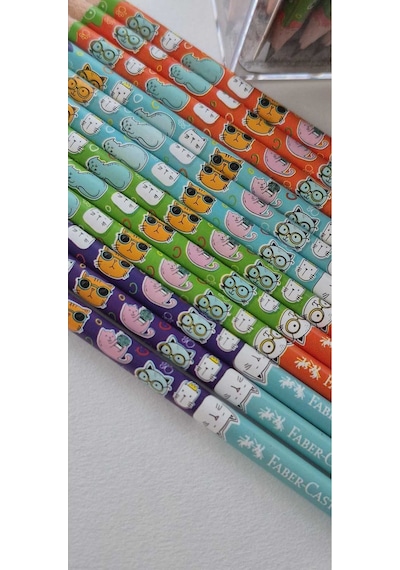 Faber Castell Kedi Desenli Kurşun Kalem 2b Siyah