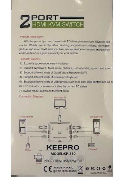 2 Port Hdmi Kvm Switch