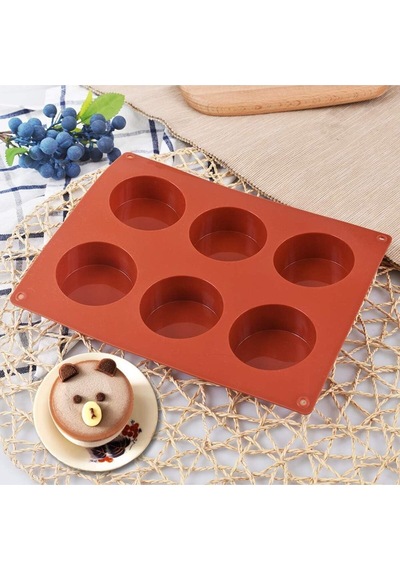 Yuvarlak Silindir Kalıp Cupcake, El Yapımı Sabun, Muffin, Kek, Cheesecake, Brownie Çikolata Kalıbı Çok Renkli