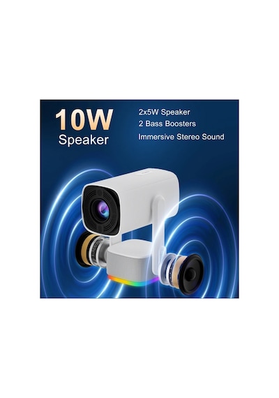 K2 Şarjlı Projeksiyon 4k Bt Wifi Android Taşınabilir Led Projektör Ev Sinema Açık Hava Tv