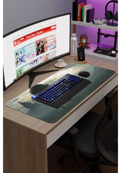 Shadow Of The Colossus Dikişli Kauçuk Oyuncu Mousepad V4 - 90x40 Xxl Gaming Mouse Pad