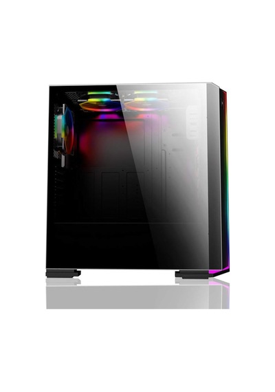 Powerboost Vk-g3906s Tempered Glass Pencereli, 3x120mm Rgb Fanlı, Rgb Şerit Ledli Ön Panel, Siyah Midtower Oyuncu Kas