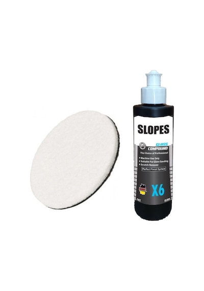 Slopes X6 Glass Compound Çizik  Cam Pastası 250ml+ Keçe S