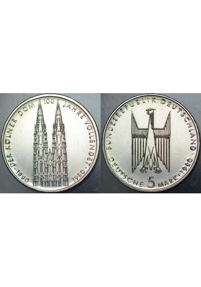 Almanya 5 Mark 1980 Hatıra-köln Katedrali Çil -