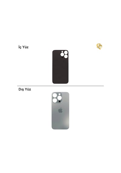 Apple Uyumlu iPhone 13 Pro Max Gümüş Renk Arka Kapak Arka Cam Batarya Kapağı Lazer Kesim Kapak Pil Kapağı