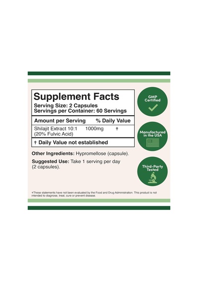 Double Wood Shilajit Pure Himalayan 20% Fulvic Acid Suppleme...