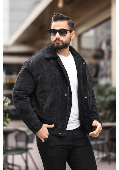 Old Money Culture Oversize Baharlık Kadife Ceket Siyah Kadife