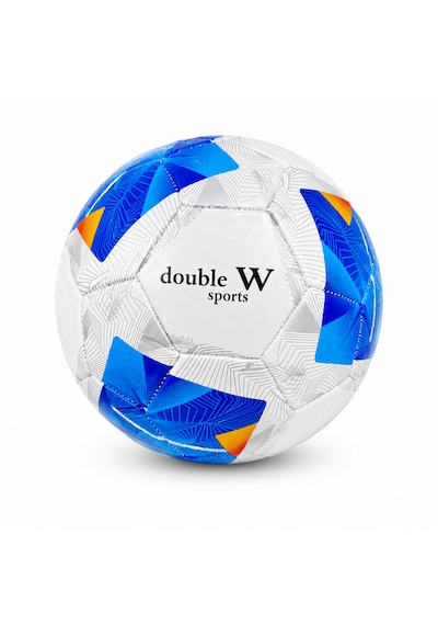 Double W Sports Dikişli Futbol Topu No:5 Mavi Beyaz Antrenman Topu Açık Mavi - Beyaz