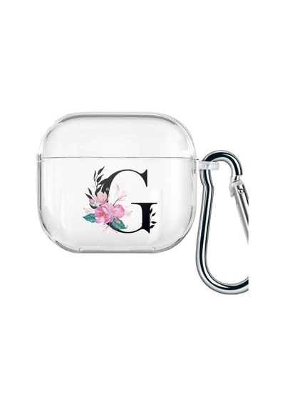 Apple Uyumlu AirPods 3 Nesil Harf Tasarımlı Şeffaf Silikon Kılıf G Çok Renkli 6 Ay Ne