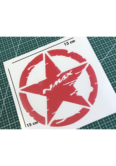 Deeb Army N-Max Yıldız Sticker Etiket Mat Kırmızı 2 Adet