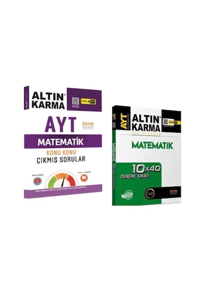 Altın Karma Yayınları Ayt Matematik Konu Konu Çıkmış Sorular + Matematik 40'lı Deneme