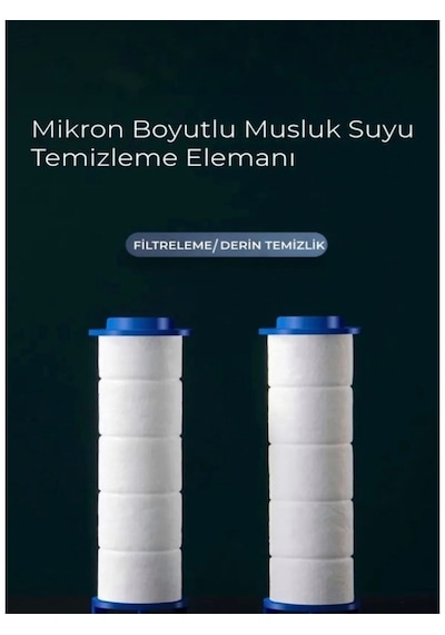 Truva 10 Adet Yedek Filtreli Siyah Renk Masaj Özellikli Duş Başlığı Su Siyah