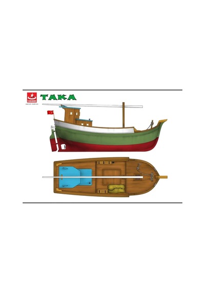 1/35 Taka Karadeniz Balıkçı Teknesi Ahşap Maketi, Türk Model 121