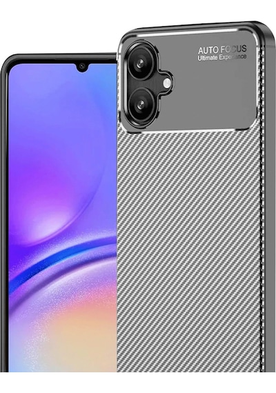 Newface Samsung Uyumlu Galaxy A06 Kılıf Auto Focus Karbon Kapak - Gri gri