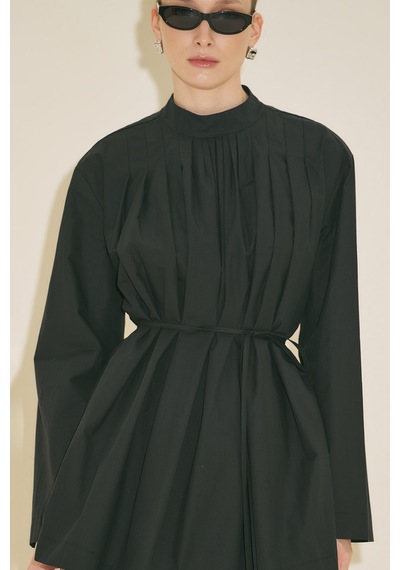 Manuka Pliseli Tunik Siyah Ss26tnk00004-01 Siyah