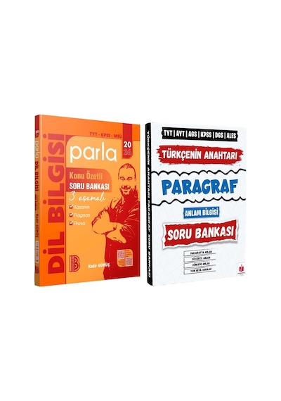 2026 Türkçenin Anahtarı Paragraf Soru + Benim Hocam Parla Dil Bilgisi Soru Bankası Kadir Gümüş