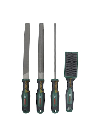 Bosch 200 Mm 3 Lü Metal Eğe Seti 8" Orta Diş + Eğe Fırçası 1600a034gm