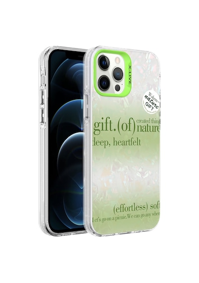 Apple Uyumlu iPhone 12 Pro Max Uyumlu Mermer Desenli Zore Marbello Kılıf-yeşil Yeşil -