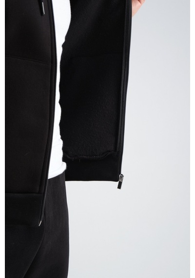 Shooter Sportswear Shooter Erkek Kışlık Eşofman Takımı Luxe Regular Kapüşonlu Siyah