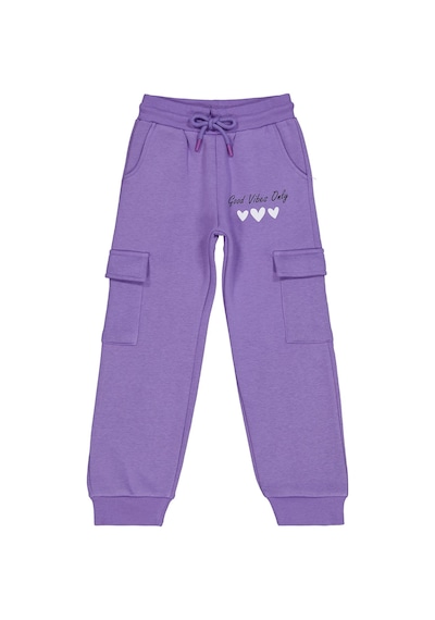 Civil Girls Kargo Cepli 6-9 Yaş Eşofman Altı - Lila Mor