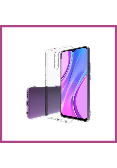Gees Global Redmi 9 Kılıf Lüx Şeffaf Silikon - Şeffaf Gbzs