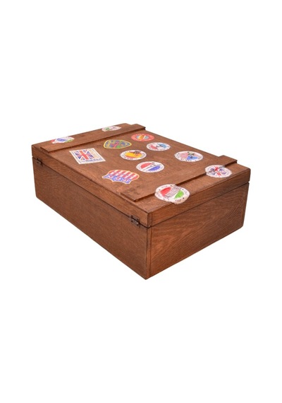 Tuns Woods Dekoratif Retro Ahşap Bavul Valiz