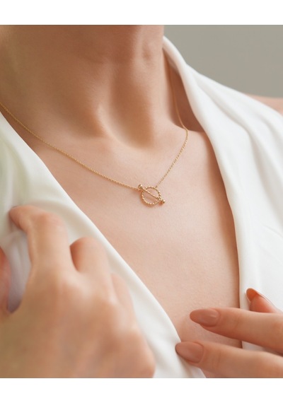 Debora Jewelry 14 Ayar Altın Burgu Detaylı Kolye