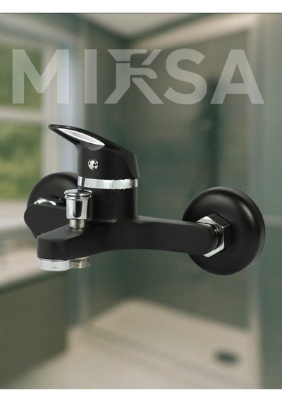 Siyah Mix Banyo Duş Bataryası Musluğu , Yerli Üretim