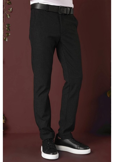 Efor P 1141 Slim Fit Siyah Klasik Pantolon Siyah