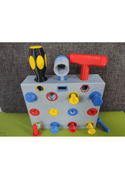 Meydora 3d Çocuk Oyuncak Tamir Tezgahı Eğitici Sök Tak Vidalama Seti 3+ Yaş