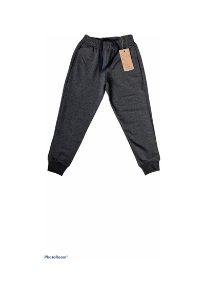 Nacar Store Unisex Çocuk Likralı 2 İplik Paçası Lastikli Füme Eşofman Altı